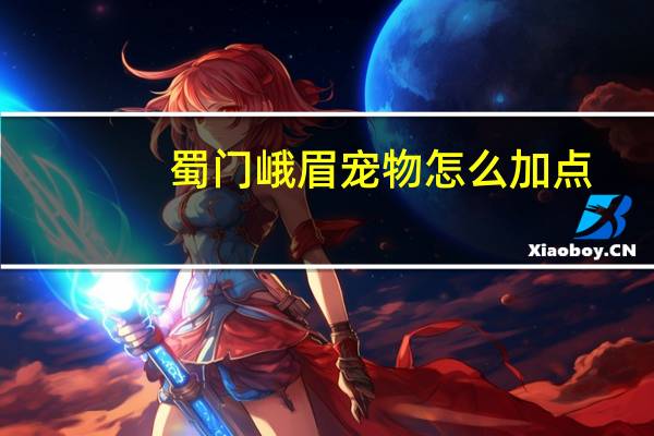 蜀门峨眉宠物怎么加点