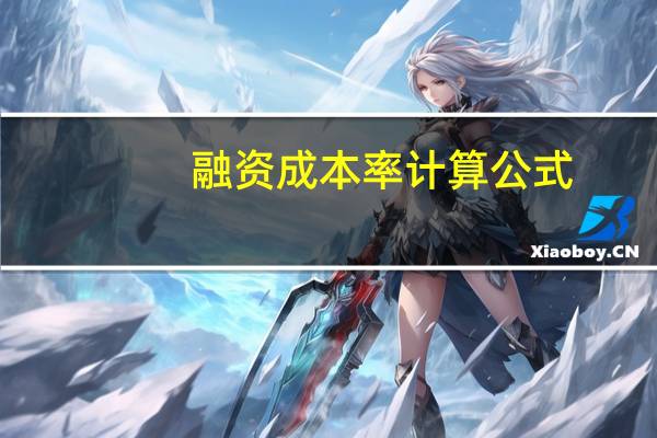 融资成本率计算公式