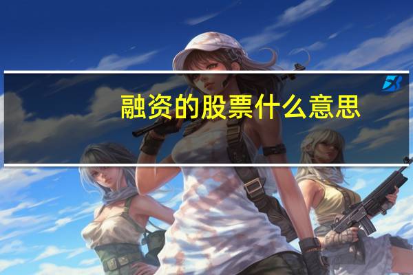 融资的股票什么意思