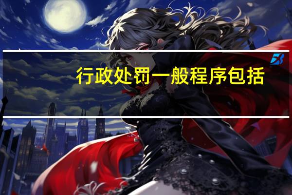 行政处罚一般程序包括