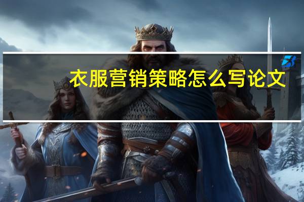 衣服营销策略怎么写论文