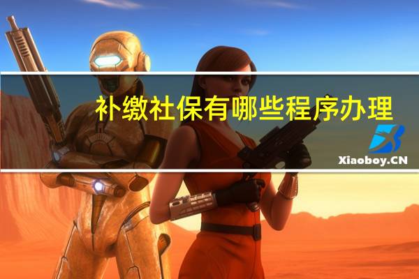 补缴社保有哪些程序办理