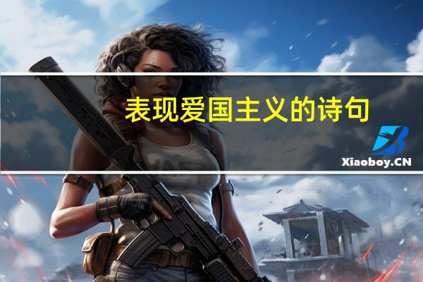 表现爱国主义的诗句