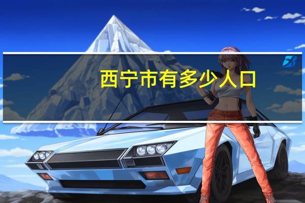 西宁市有多少人口