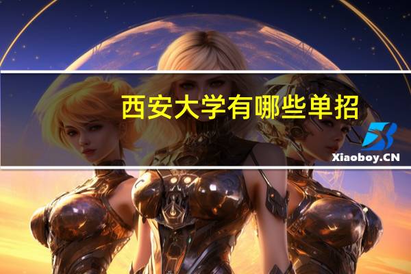 西安大学有哪些单招