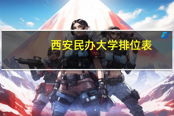 西安民办大学排位表