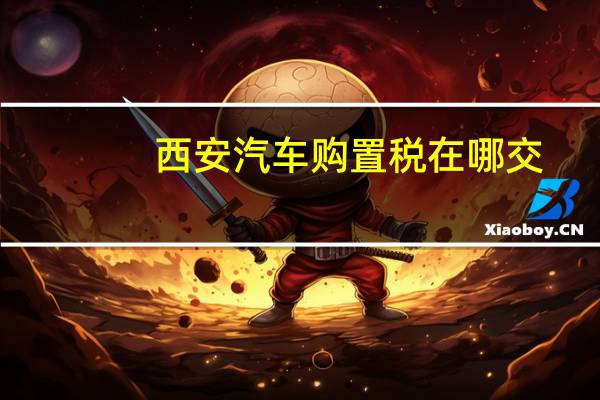 西安汽车购置税在哪交