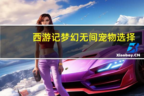 西游记梦幻无间宠物选择