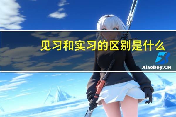见习和实习的区别是什么