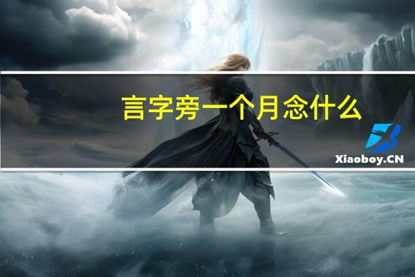 言字旁一个月念什么