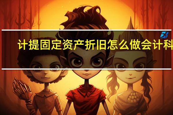 计提固定资产折旧怎么做会计科目
