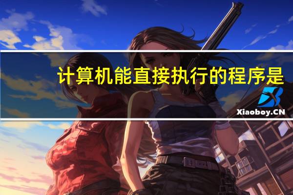 计算机能直接执行的程序是
