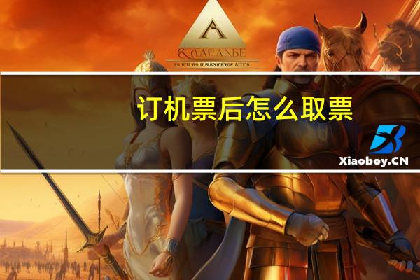 订机票后怎么取票