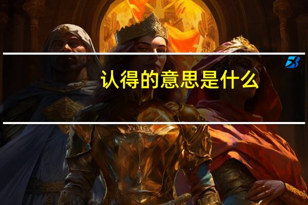 认得的意思是什么
