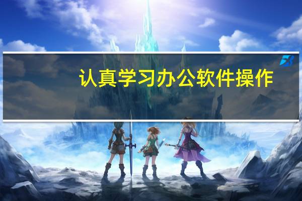 认真学习办公软件操作