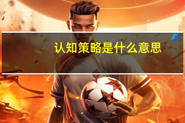 认知策略是什么意思