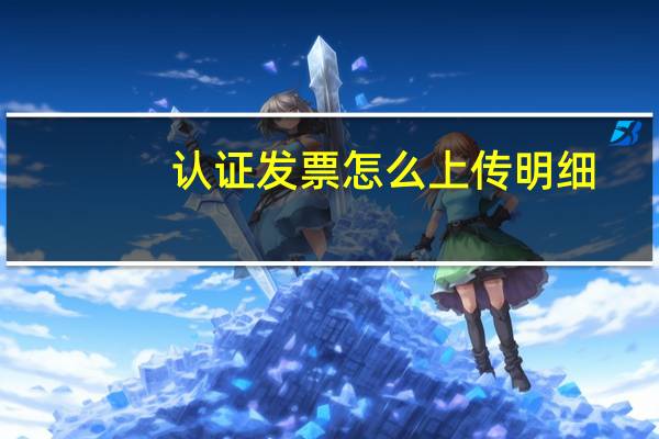 认证发票怎么上传明细