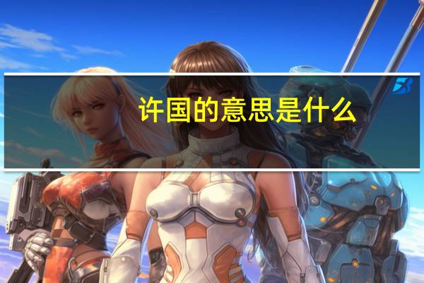 许国的意思是什么