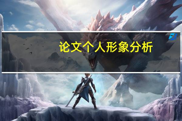 论文个人形象分析