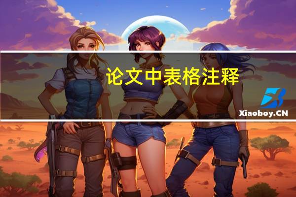 论文中表格注释