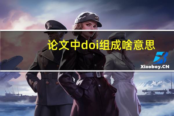 论文中doi组成啥意思