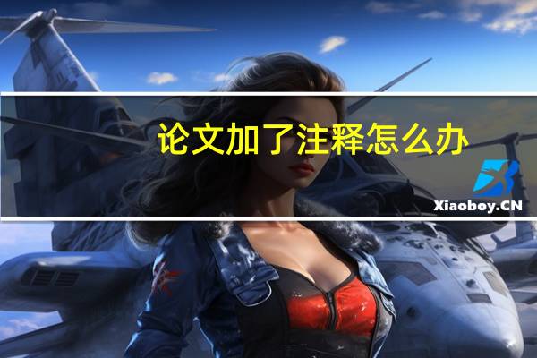 论文加了注释怎么办