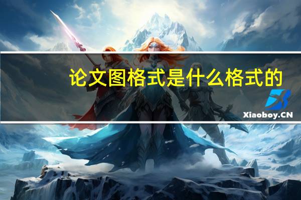 论文图格式是什么格式的
