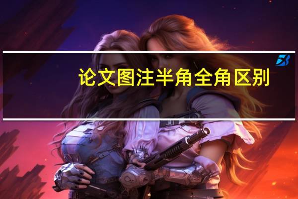 论文图注半角全角区别