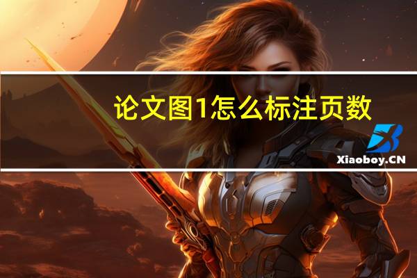 论文图1怎么标注页数