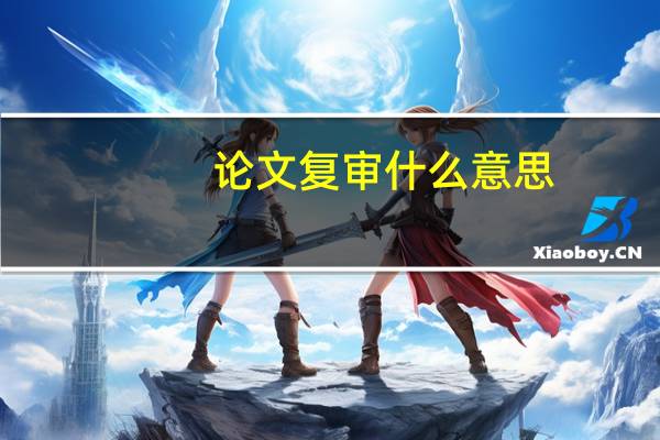 论文复审什么意思