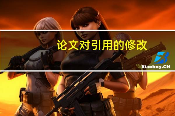 论文对引用的修改