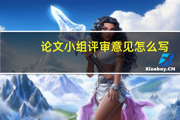 论文小组评审意见怎么写