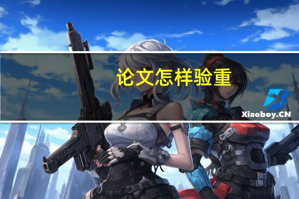 论文怎样验重
