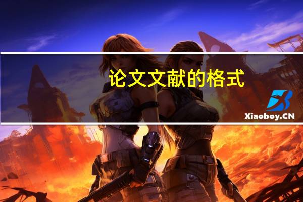 论文文献的格式