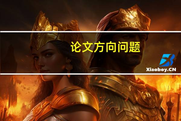 论文方向问题