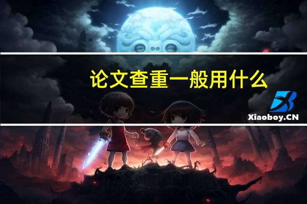 论文查重一般用什么