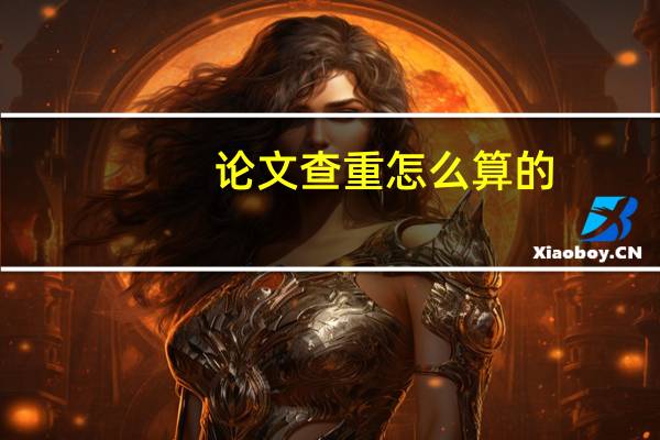 论文查重怎么算的