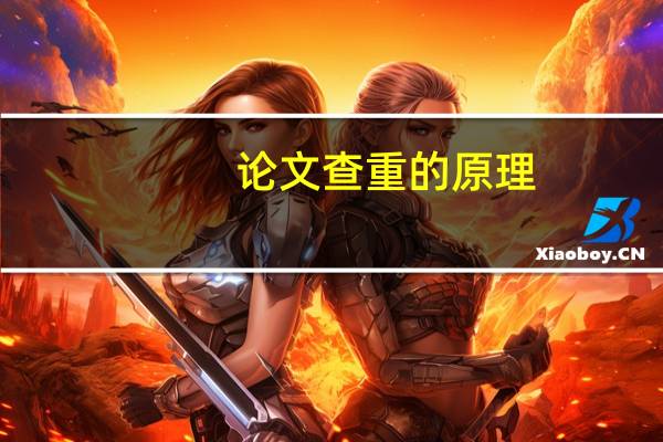 论文查重的原理