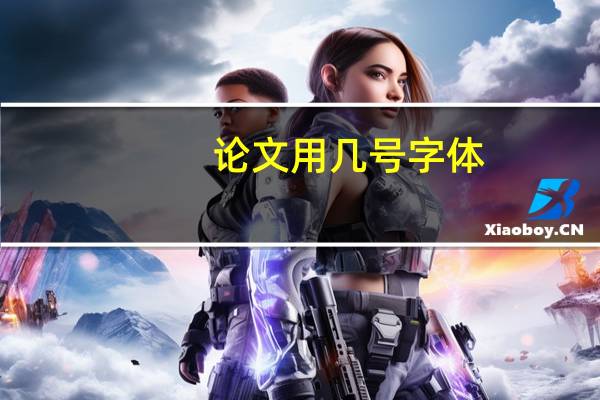 论文用几号字体
