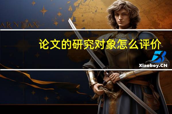 论文的研究对象怎么评价