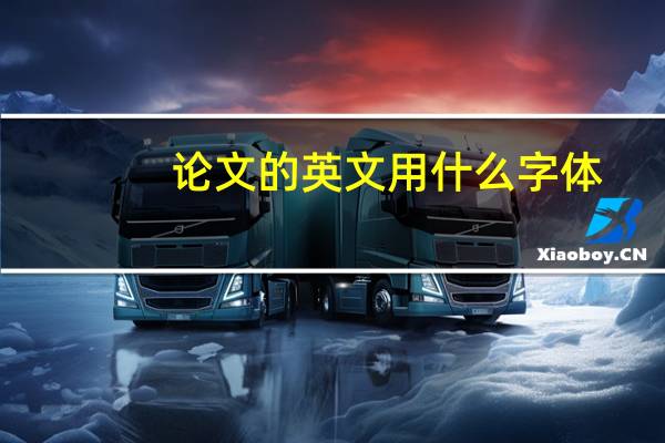 论文的英文用什么字体