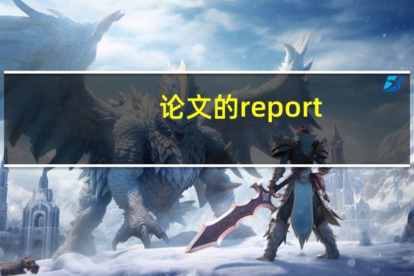 论文的report