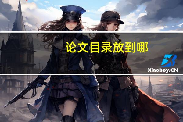 论文目录放到哪