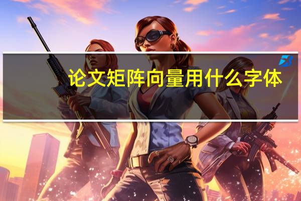 论文矩阵向量用什么字体