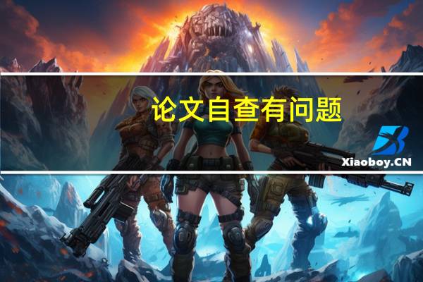 论文自查有问题