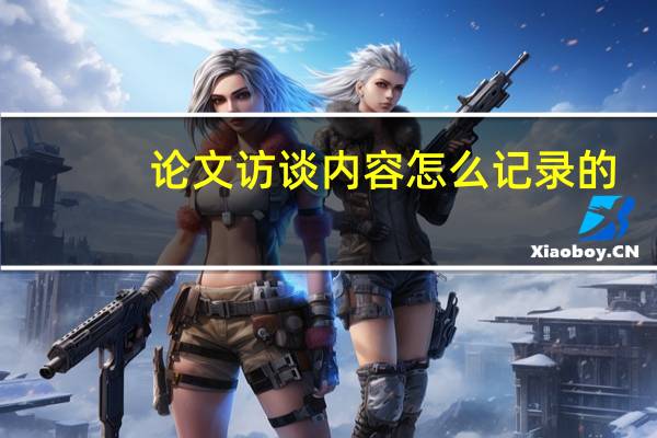 论文访谈内容怎么记录的