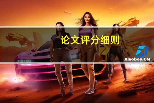 论文评分细则