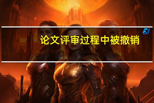 论文评审过程中被撤销