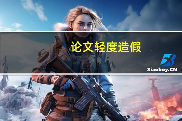 论文轻度造假