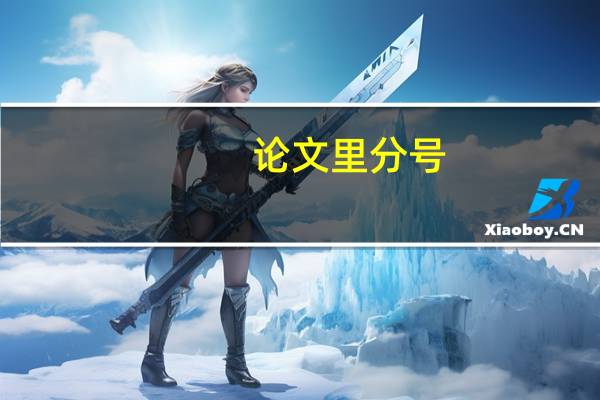 论文里分号